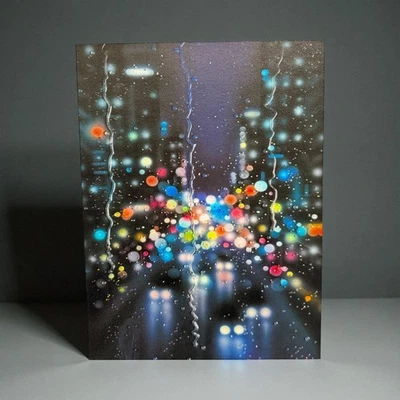 Cityscape 11x14 холщовый принт смонтирован на деревянной панели готовый к подвешиванию художественный декор - Изображение 1 из 4