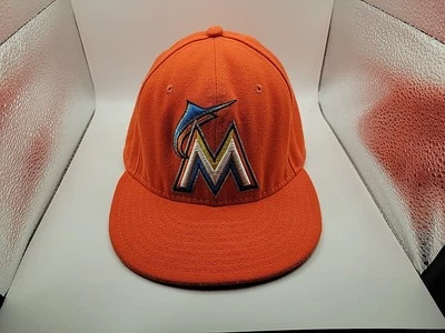 Miami Marlins Hat New Era 59FIFTY Cap Fitted size 7 MLB Baseball Florida  - Image 1 of 4
