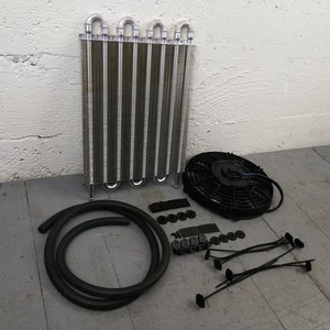 1962-67 Chevy II Nova Transmission Oil Cooler Electric Radiator Fan Kit acadian - Picture 1 of 6