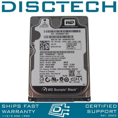Western Digital WD800BJKT SATA Hard Drive - Image 1 of 2