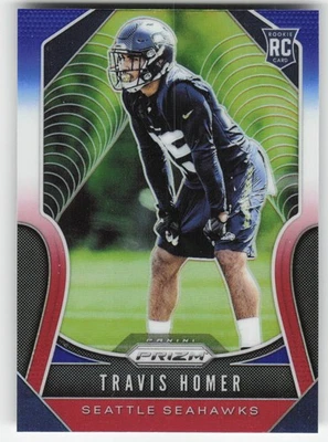 Travis Homer, 2019 Panini Prizm, #340, Seattle Seahawks, RC - Image 1 of 2