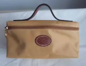 Kleine goldgelbe LONGCHAMP Kosmetiktasche/ Federmäppchen für Damen - Bild 1 von 10