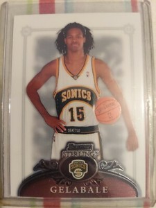 2006-07 Bowman Sterling Supersonics Basketball Card #42 Mickael Gelabale Rookie 