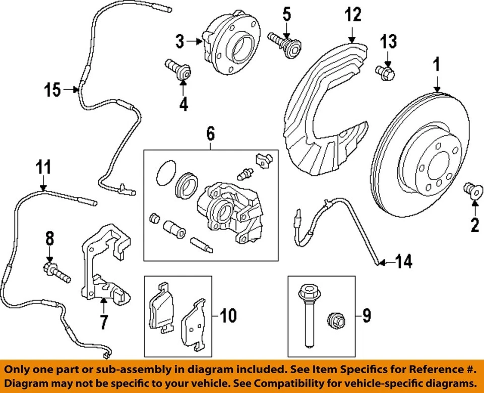 Componentes de freno de suspensión delantera BMW OEM 18-25 230i xDrive 34106880072 Foto 1 de 1