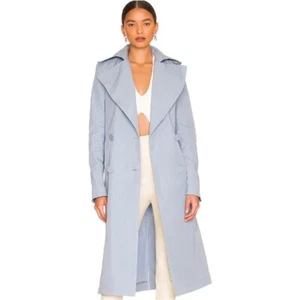 Bardot The Classic Trench Coat in Sky Blue Size XS US 2 - Picture 1 of 6