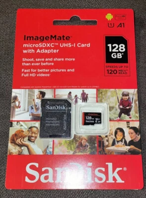 SanDisk ImageMate 128 GB SDXC UHS-I SD Memory Card with Adapter Free Shipping - Image 1 of 4