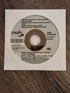 Microsoft SharePoint Services z dodatkiem SP2 Vista Tworzenie oprogramowania SDK DVD - Zdjęcie 1 z 1