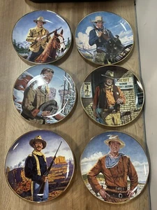 John Wayne Heirloom Plates Set Of 6 By Robert Tanenbaum - Picture 1 of 12