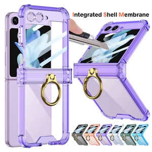 Clear Case For Samsung Galaxy Z Flip 5 4 5 5G Shockproof Screen Ring Hinge Cover - Picture 1 of 21