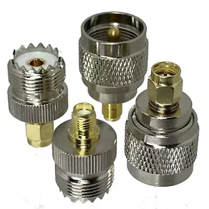 Adaptador UHF PL259 SO239 a SMA enchufe macho y conector hembra RF coaxial - Imagen 1 de 9