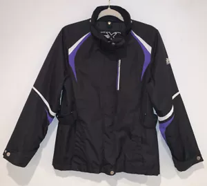 Zeroxposur Womens S Black Winter Coat Double Zip w Embroidered Logos - Picture 1 of 7