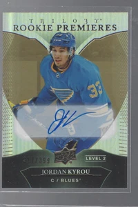Jordan Kyrou 2018-19 Upper Deck Trilogy #88 AU RC Level 2 317/399! ST. LOUIS! - Picture 1 of 1
