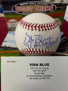 Vida Blue autographed baseball - Picture 1 of 1