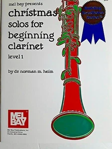 "Christmas Solos For Beginning Clarinet", with Piano Accompaniment, level 1 - Picture 1 of 8