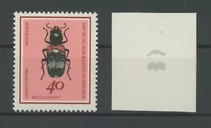 GERMANY GDR DDR PH INSECTS 1968 PHASENDRUCK BEETLE PROOF IMPERF RARE!! m1851 - Picture 1 of 1