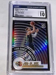 2020 Panini Donruss Optic T-Minus 3 2 1 Holo Prizm Luka Doncic #10 CGC 10 GEM MT - Picture 1 of 7