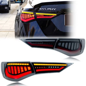 LED Tail Lights for Nissan Sentra 2020-2024 B18 Black Animation Rear Lamps - Foto 1 di 5