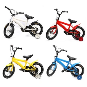 Bicicletta per bambini 14 pollici unisex bicicletta per bambini bicicletta bike + bici ausiliaria ruote di supporto - Foto 1 di 18