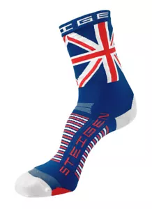 Steigen Unisex 3/4 Length Running Socks - Union Jack/Blue - OSFA - Picture 1 of 1