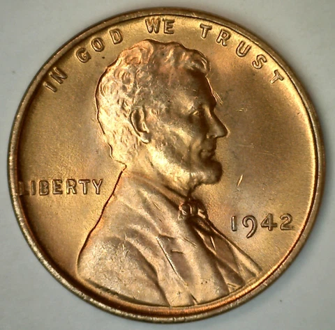 1942 One-Cent Lincoln Wheat Penny Uncirculated 1c Coin Cover