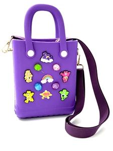 Rainbow Bear Themed Mini Tote Bag with Strap / Eva Bag & Changable Shoe Charms - Picture 1 of 2