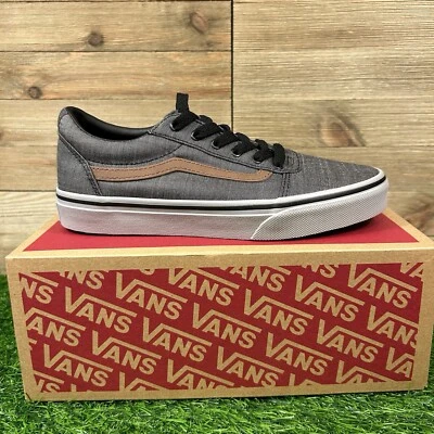 Vans Ward Niños 4Y Gris Marrón Zapatos Tenis Atléticos Patinador Informal Con Cordones NUEVO Foto 1 de 4