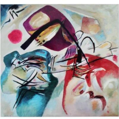 WASSILY KANDINSKY BOOKPLATE PRINT WITH THE BLACK ARCH Modern Art Vintage 1962 - Image 1 of 2