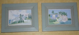 VTG WILLIAM BUFFET PASTEL LITHO PRINT ART CALIFORNIA BEACH BOAT SEASCAPE PIER 1 - Picture 1 of 6