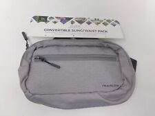 NWT-Travelon World Travel Essentials Gray Convertible Sling/Waist Fanny Pack Bag