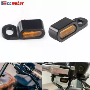 Motorcycle E Mark Mini LED Turn Signal Light Blinker For Harley Softail Touring - Picture 1 of 11