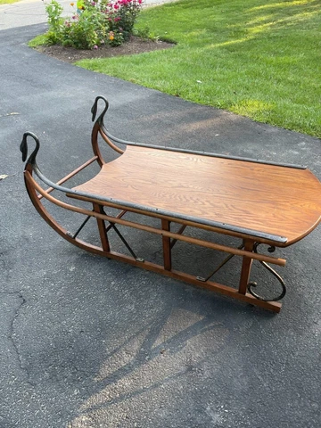 Tell City Chair Company Trails Collection Rustic Lodge Swan Sleigh Coffee Table Cover