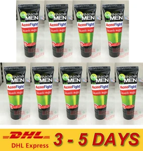 9 x Garnier Men Acno Fight Scrub in Foam Anti Acne Dullness Face Wash 15 ML. - Picture 1 of 4