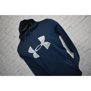 Under Armour Hoodie Mens Size XL Loose Blue ColdGear Polyester Performance - Picture 1 of 6