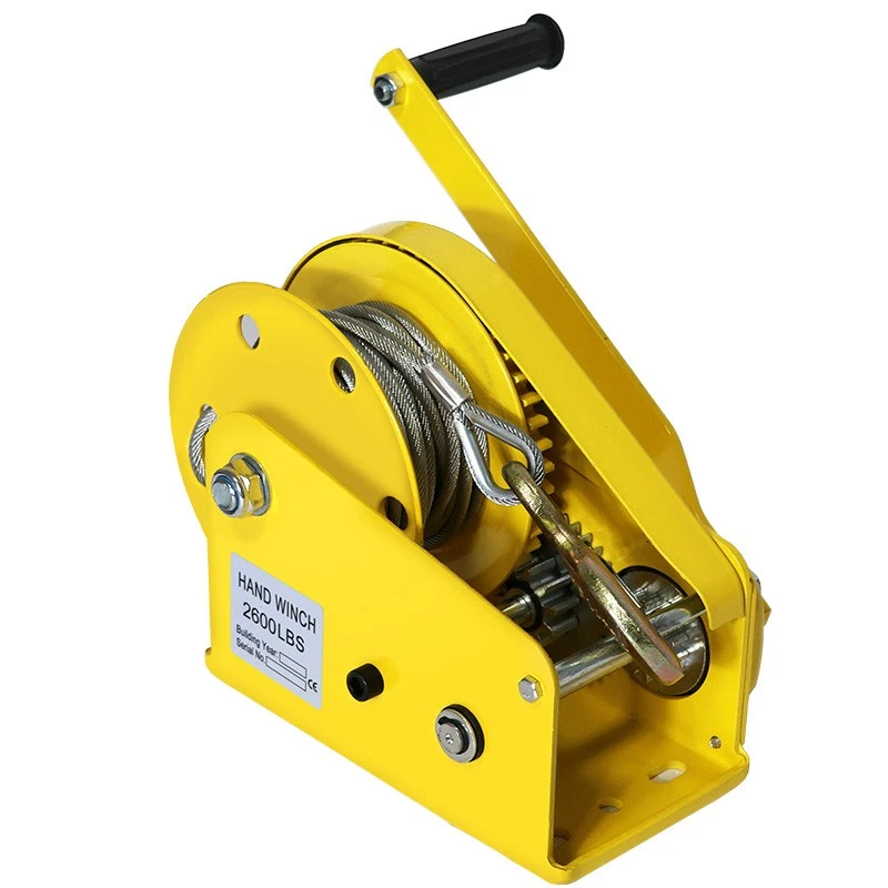 Cabrestante de mano de alta resistencia 1200/2600 lb con cable de acero de 10 m manivela engranaje cabrestante ATV barco EE. UU. Foto 1 de 4