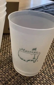 Set of 6 - Undated Official Masters Golf Frosted Plastic Drink Cup Augusta LG - Picture 1 of 1