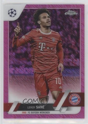 2022 Chrome UEFA Club Competitions Pink Shimmer Refractor /250 Leroy Sane Sané - Image 1 of 2
