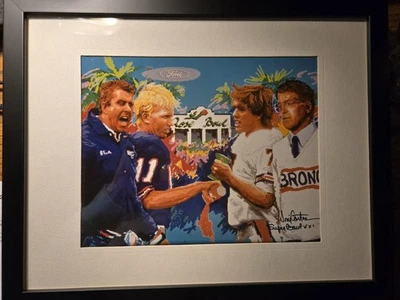 1987 年超级碗印花;Joni Carter 签名;15 英寸 x 12.5 英寸带框 — 第 1/2 张图片