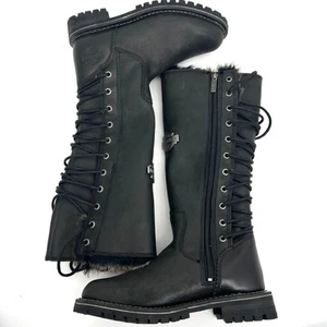 Harley Davidson Dorland schwarze Damen-Schnürstiefel aus Leder Größe 7 - Bild 1 von 11