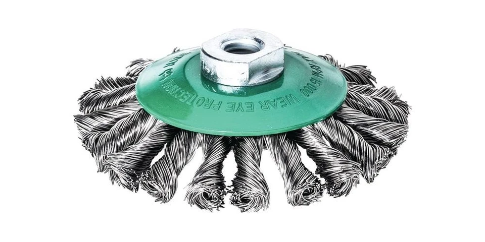 LESSMANN Kegelbürste Ø 115 mm M14 Drahtstärke 0,5 mm VA 12 mm 15000 min-¹ - Bild 1 von 1