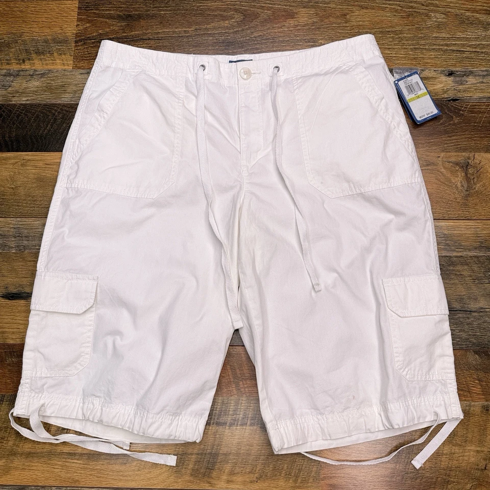 Pantalones Cortos IZOD Cargo Mujer 14 Blanco Cordón Esenciales Nuevos  Foto 1 de 4