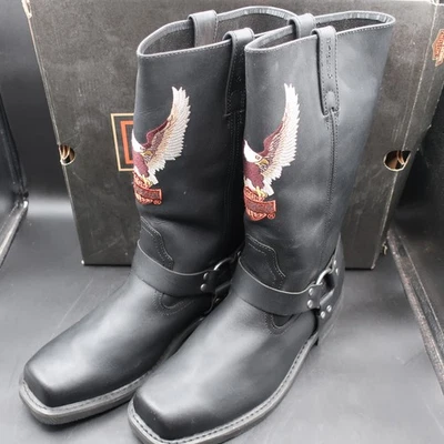 Harley Davidson Darren Arnés Cuero Negro Botas de Motocicleta para Hombres 13W D93216 Foto 1 de 4