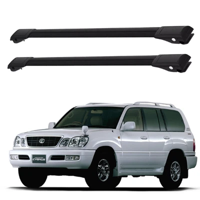 Roof Rack Cross Bars for Toyota Land Cruiser J100/Amazon 1998-2007 2Pcs Black - Image 1 of 4