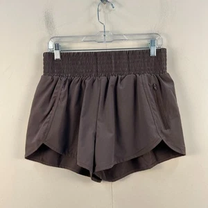 B Womens Large Shorts Purple 2" Inseam Elastic Waist Woven Lined Pockets 17662 - Picture 1 of 8