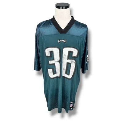 Camiseta deportiva vintage Reebok Philadelphia Eagles Brian Westbrook #36 para hombre grande verde Foto 1 de 4