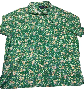 Polo Ralph Lauren Hombre 2XL XXL Verde Floral Estampado Rendimiento - Imagen 1 de 4