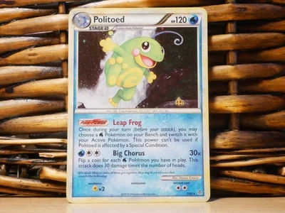 Pokemon POLITOED 7/95 HOLO RARE | LP Light Play | HS Unleashed | 2010 - Image 1 of 3