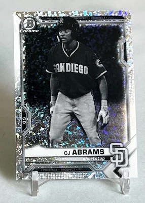 CJ Abrams 2021 Bowman Chrome #BCP-227 Black & White Mini-Diamond Refractor - Image 1 of 4