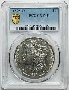1895 O Morgan Silver Dollar PCGS XF-45 White! - Picture 1 of 3