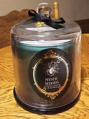 New DARK ENCHANTMENT Mystic Woods 6½ POUND Glass Candle & Decorative Cloche 🕷 - Image 1 of 4