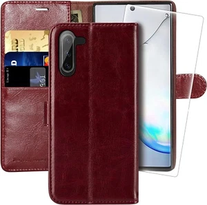 MONASAY GALAXY NOTE 10 WALLET CASE, 6.3 INCH [INCLUDED SCREEN PROTECTOR] FLIP FO - Picture 1 of 7